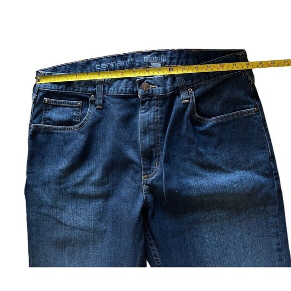 Carhartt Jeans Men's Blue Relaxed Fit Rugged Flex Straight 5 Pocket 36 x 32 - Picture 5 of 7